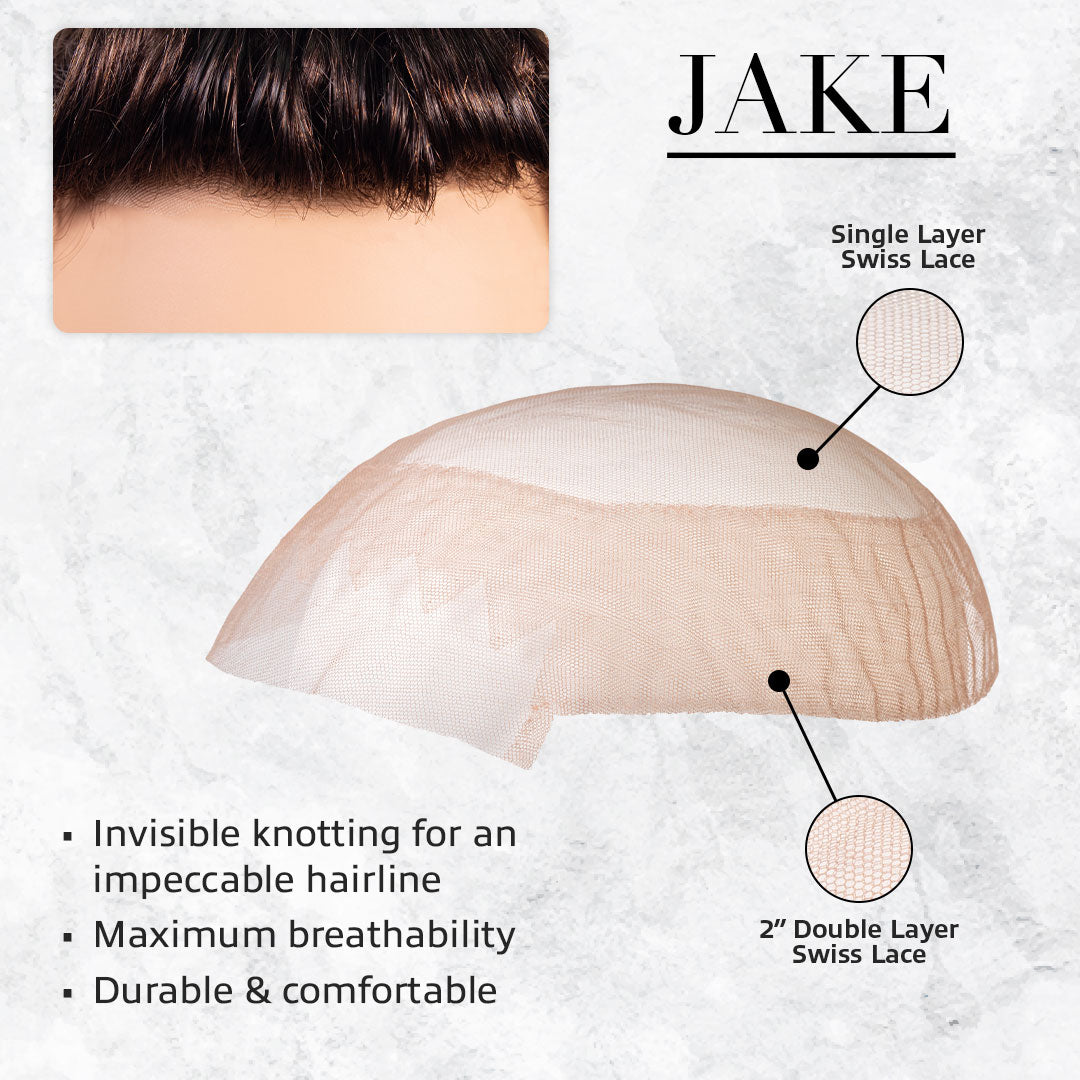 Jake | Men’s Hair Piece - Premium Natural Hair System